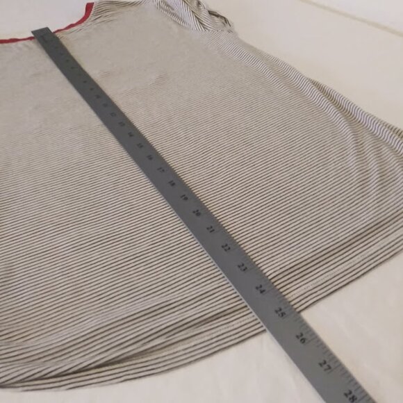 Democracy women's size L white, black and red striped cherry top - Picture 10 of 13